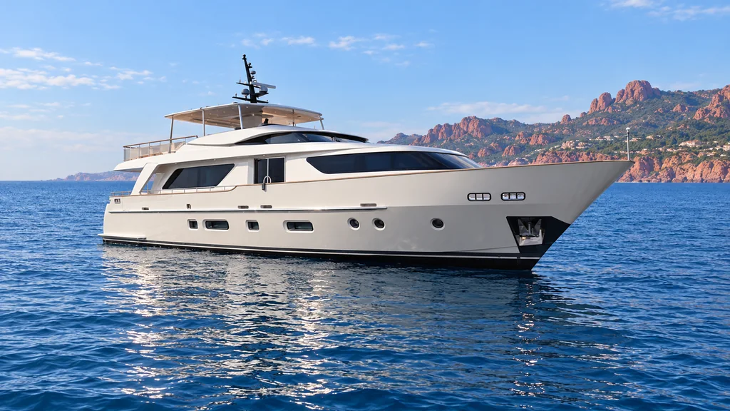 Sanlorenzo SD92 near the Esterel coast