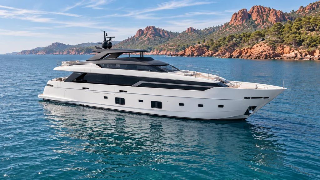 Sanlorenzo SL120 Asymmetric near the Esterel coast