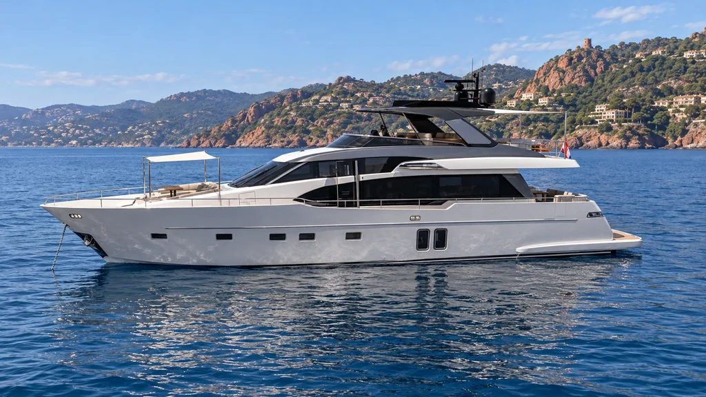 Sanlorenzo SL78 near the Esterel coast