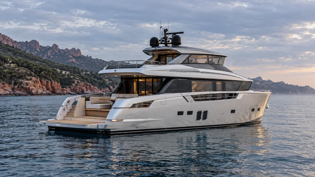 Sanlorenzo SX76 along the Esterel coast