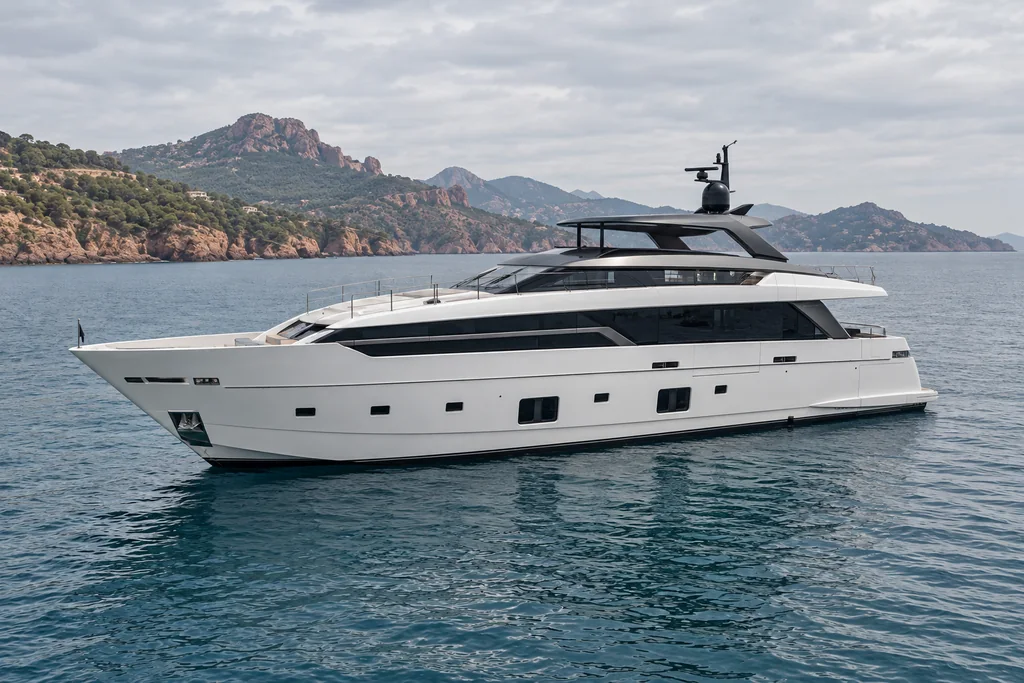 Sanlorenzo SL120 Asymmetric sur la côte de Théoule-sur-Mer